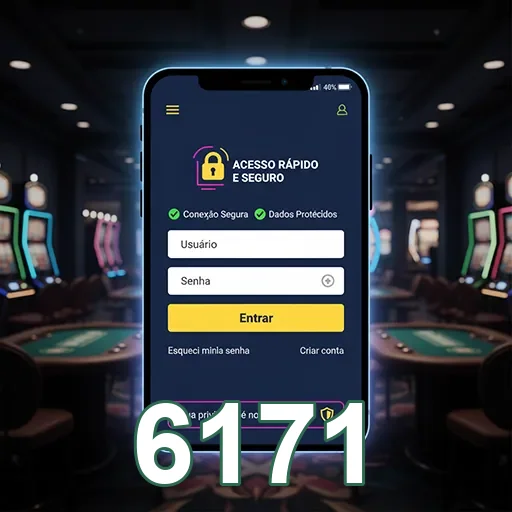 Ilustração de Explore Slots Rápidos e Live Gaming na 6171